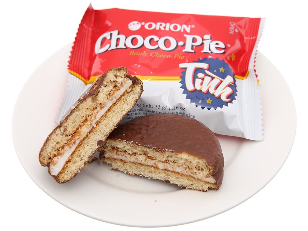 Bánh ORION Choco-Pie Tình hộp (2 cái x 33g ) Thùng 4 bloc x 12 hộp